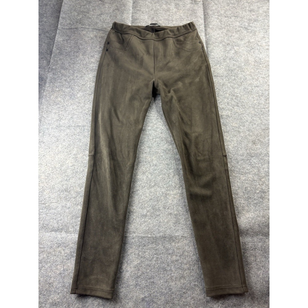 Sanctuary x Anthropologie Faux Suede Leggings Olive Green Pull On Pants Womens S